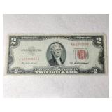 1953 Red seal note 2$