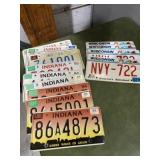 Collection of 1990s Indiana and Wisconsin license