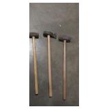 Ax sledge , and 2 sledge hammers