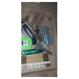 Measurement tools,  putty knifes , Box cutter and