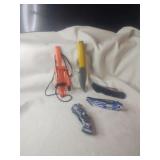 A Group Of 5 Different KnivesA Camping One With