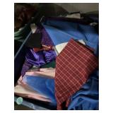 Silky, polyester, cotton fabric remnants in tote