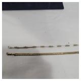 2 sterling bracelets marked 925 .74 oztw