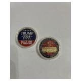 2-Trump 2024 Elect him a 3rd time medallions
