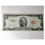 1953   Red  seal off center $2