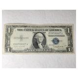 1935    blue seal  silver certificate 1$