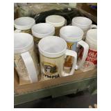 8 plastic beer, advertising beer, Steins