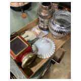 Variety of goodies, including oil, lamps, maple