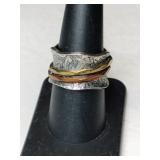 Silver band ring marked 925 size 8.   .240oz