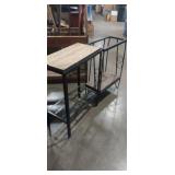 2 metal  garden shelves