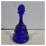 Fenton blue glass bell 6.5in tall