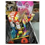 Large lot of various toys, including popcorn,