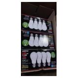 12 Satco led 75w 4pk light bulbs