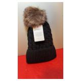 Livinston black winter beaner fleece hat