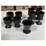 Vintage Noritake 'Spotlight Ebony' black glass