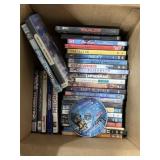 Box of popular title DVDs