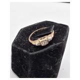 14k Gold Art Deco Ring size 6 1/2  1.2 grams
