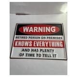 12 in x 16 in metal Warning sign