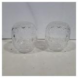 2 federal glass button interlocking bowl set