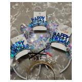 4 NEW YEARS headbands NWT