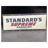 Standards supreme gasoline sign 7 x 17'