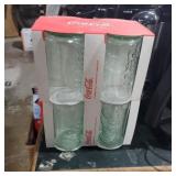 Coca cola glasses 2 sets of 4