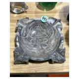 Mexican Aztec folk art Mayan calendar grey lapis