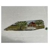 Original farm scene painting on slate 12' long