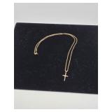 20' 14k Gold Necklace with  10k Cross Pendant  6