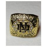 Large heavy national championship Notre Dame ring