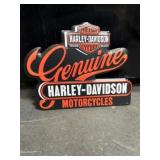Harley Davidson embossed metal sign 11 x 13'