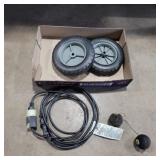 8x1.74 hard rubber tires, small extension cord