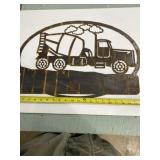 Cement truck laser cut sign