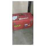 Red metal tool chest