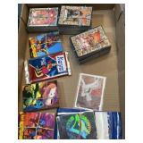 collection of vintage trading cards marvel, etc.