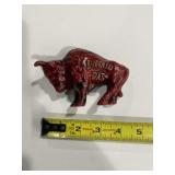 Modern buffalo gas cast-iron coin bank