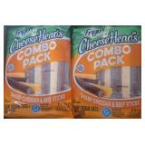 3- 8ct packages of cheese heads beef and cheese