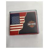New USA flag/Harley Davidson leather billfold