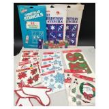 Christmas window stencils clean window clings