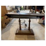 Vintage Bankerï¿½s Desk Lamp ï¿½ Metal Shade on Wood