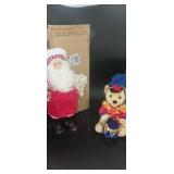 Santa chef 20in figurine,  13in musical Animated