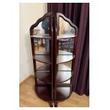 Pair of Corner Mirrored Display Shelves, 52' Tall