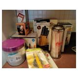 Small kitchen gadgets ,cheese slicer, mixer,