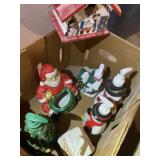 Christmas soap, dispensers, birdhouse, and