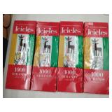 4  packs icicles 1,000 strands  18 in