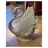 MCM ceramic swan television lamp 13'