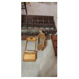 Wooden display shelfs