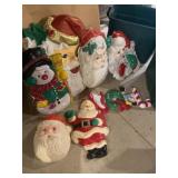 vintage blow mold Christmas plastic hanging decor