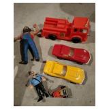 Vintage plastic fire truck Corvettes