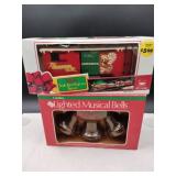 Lighted music bells Santa teddy bear Express box